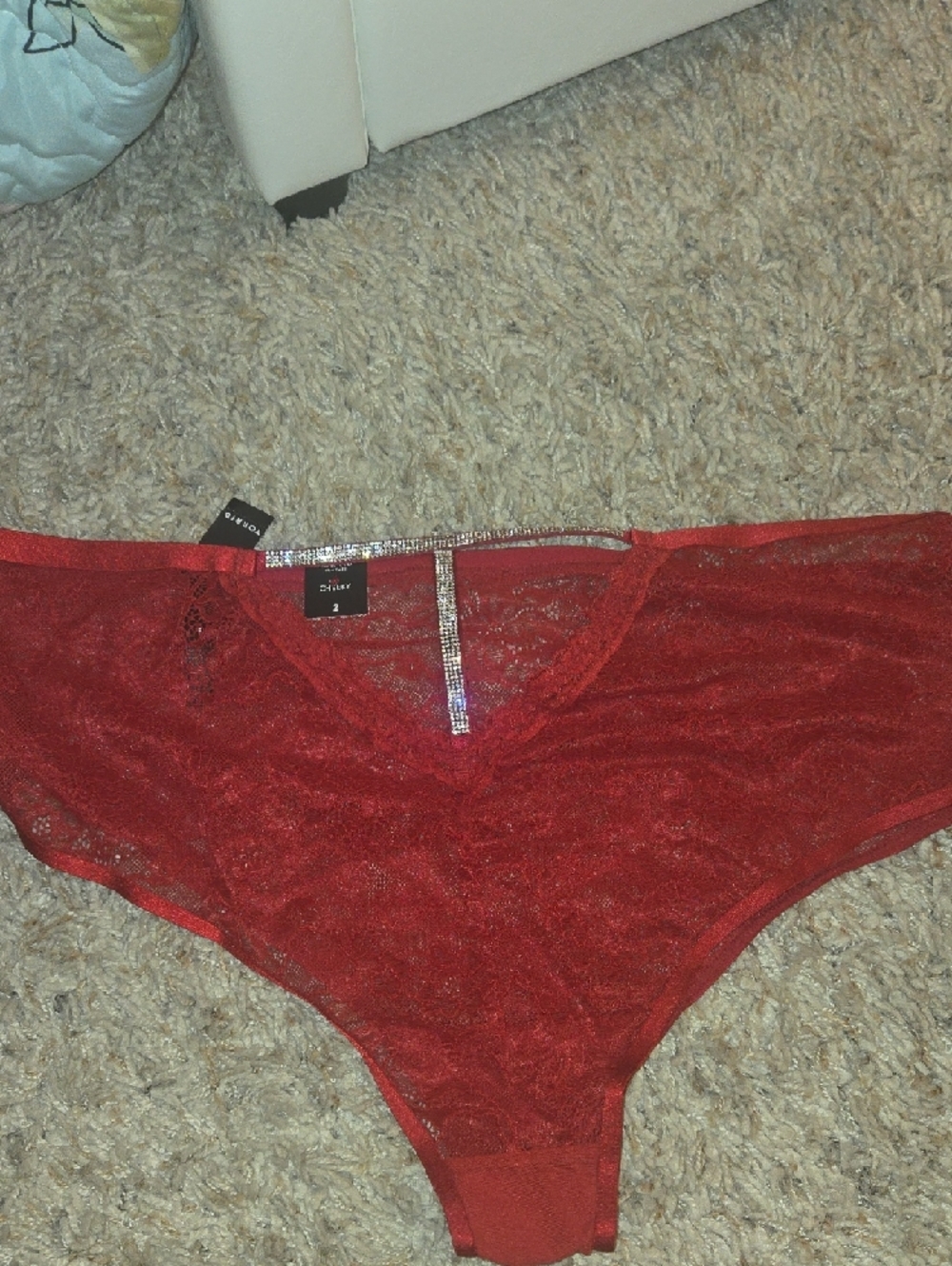 torrid Red Lace Bling Rhinestone - Picture 2 of 3
